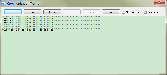 收發(fā)報文情況 收發(fā)報文情況