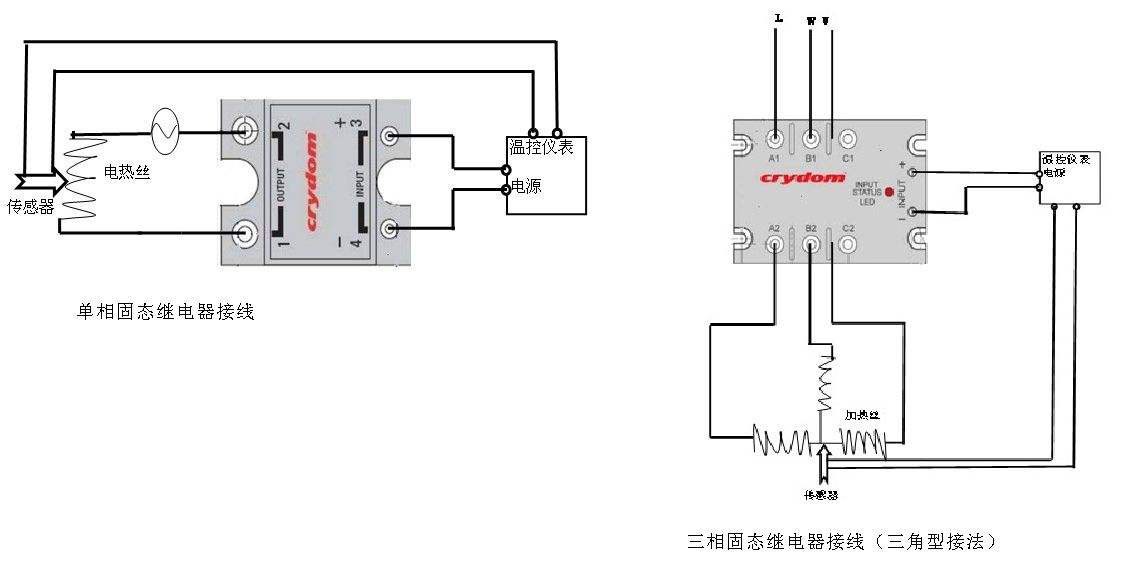 固態(tài)繼電器接線圖 固態(tài)繼電器接線圖